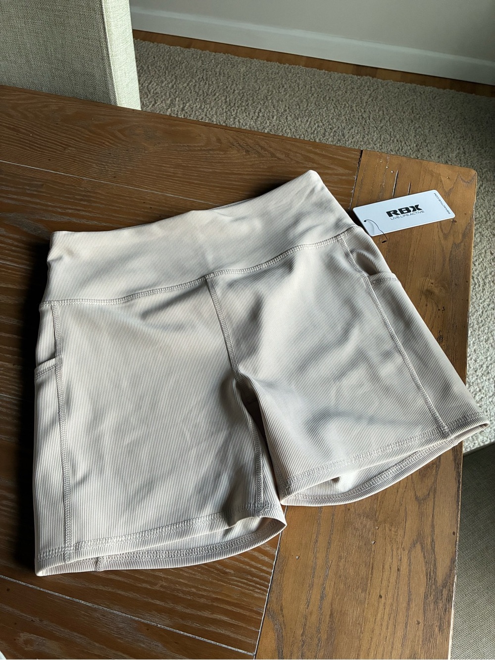 RBX Women's Light Beige Bike Shorts
